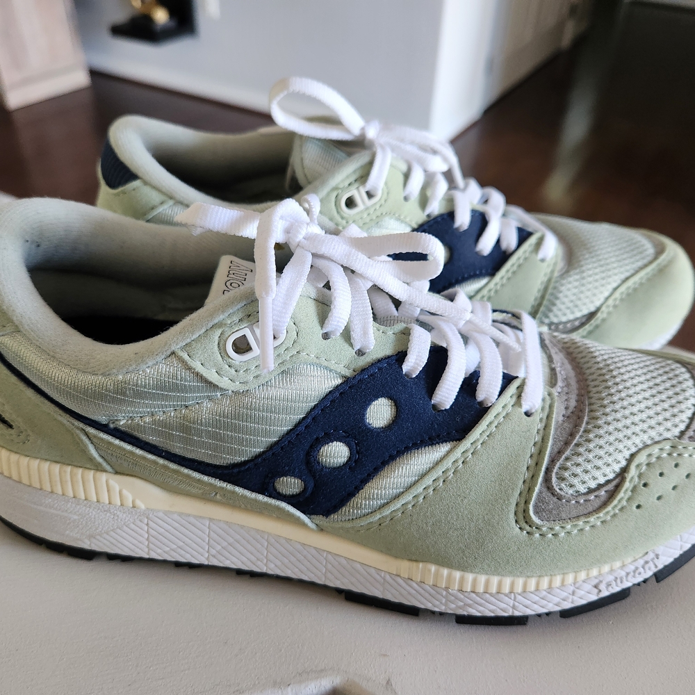 Saucony Green and Blue Sneakers Retro Design